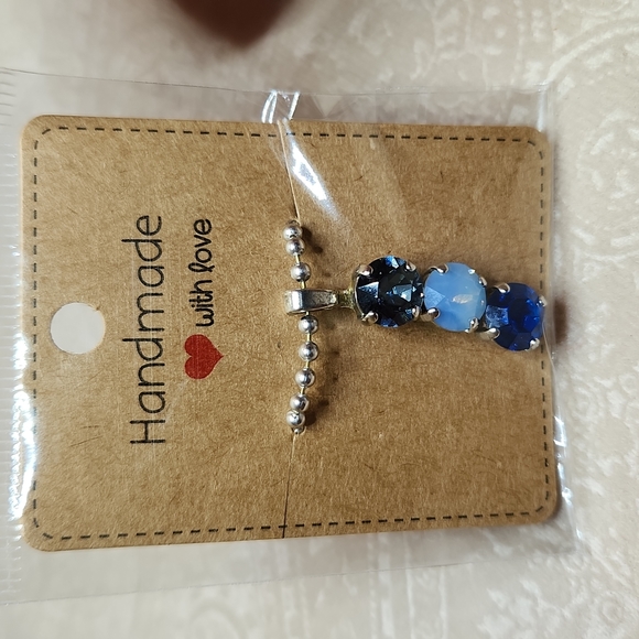 NEW! Swarovski elements 3 stone crystal necklace - Picture 5 of 6